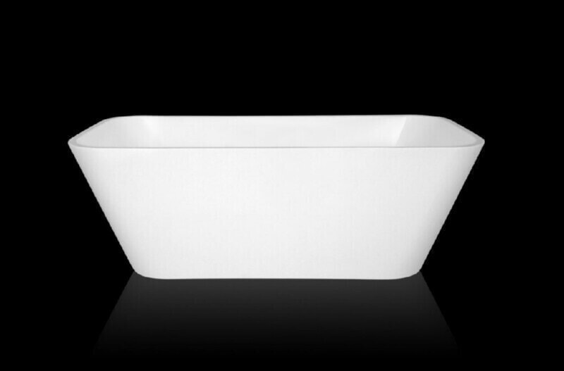 BelBagno BB60-1700 Отдельностоящая, прямоугольная акриловая ванна в комплекте со сливом-переливом цвета хром. 1700х800х600