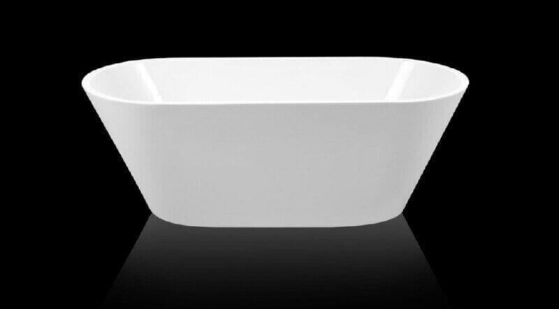 BelBagno BB61-1700 Отдельностоящая, прямоугольная акриловая ванна в комплекте со сливом-переливом цвета хром. 1700х800х600