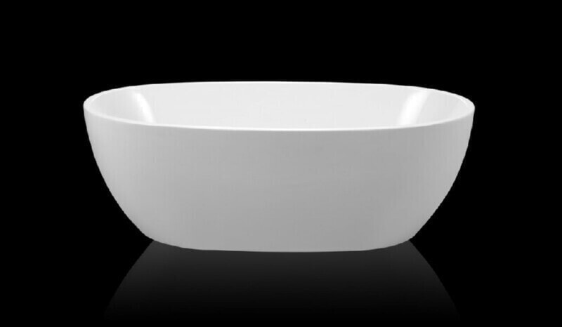 BelBagno BB69-1700 Отдельностоящая, овальная акриловая ванна в комплекте со сливом-переливом цвета хром. 1700x820x600