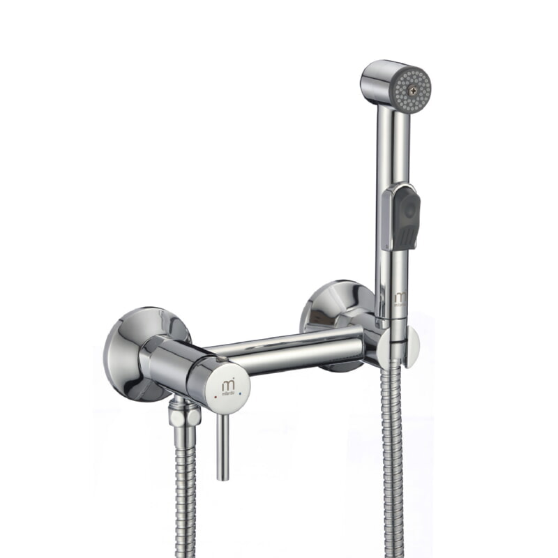 Milardo Смеситель с гигиеническим душем Tidy , шланг сталь. TIDSB02M08