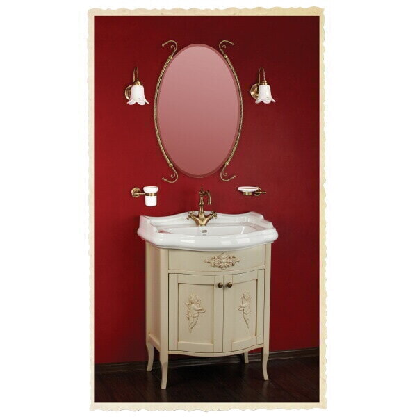 Migliore BELLA Мебель для ванной  с декором Angel,Зеркало Edera, раковина L73 cm