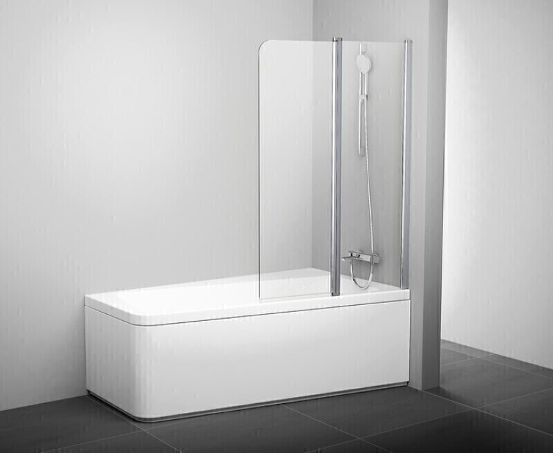 RAVAK Шторка для ванны 10° 10CVS2-100 R блестящий+транспарент 7QRA0C03Z1