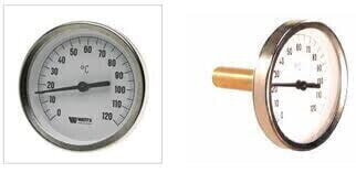 Watts Термометр Т63/50 (1/2" ,120С)  аксиальный с задним подключением