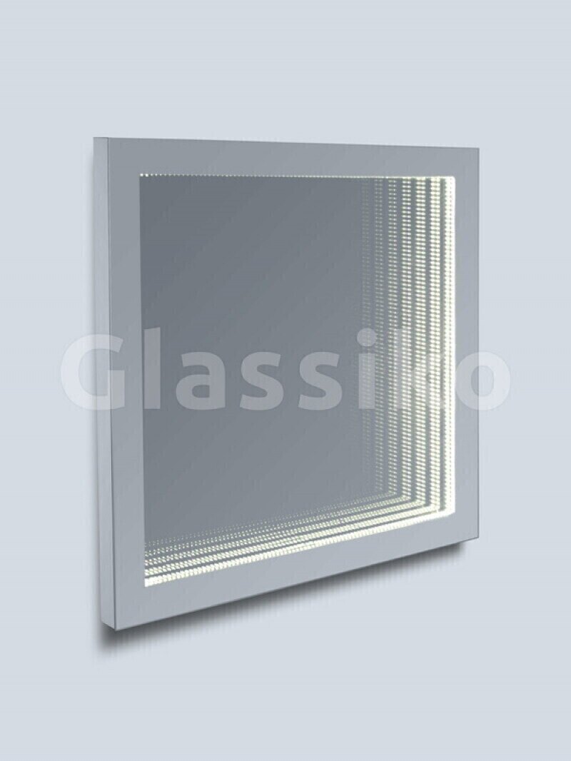 Glassiko Зеркало Techno Люкс 780*650 c 3D  подсветкой и сенсорным выключателем
