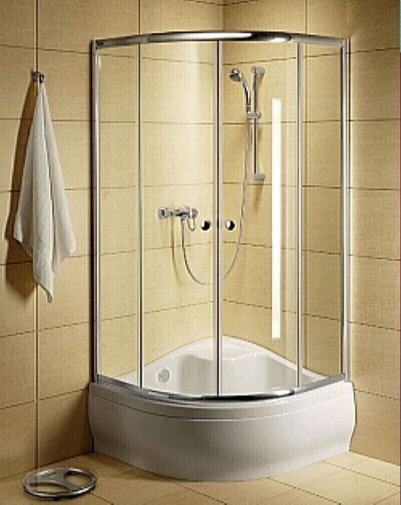 Radaway Classic A Полукруглый симметричный душ. угол с двустворчатой раздвижной дверью стекло 4/5мм (800 x 800 1700 хром 01)