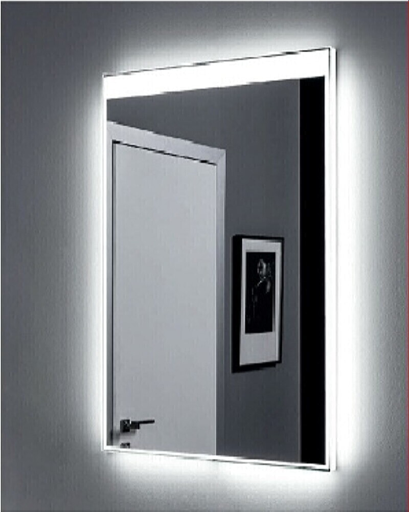 AQUANET Зеркало Палермо 8085 с LED подсветкой, 800х850x32 мм, инфракрасный выключатель (196643)