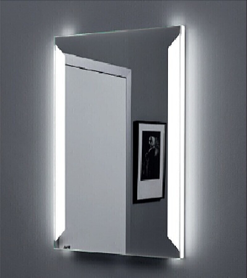 AQUANET Зеркало Сорренто 6085 с LED подсветкой, 600х850x32 мм, инфракрасный выключатель (196648)