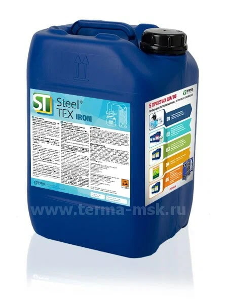 SteelTEX Жидкость IRON 10 кг для промывки теплообменников