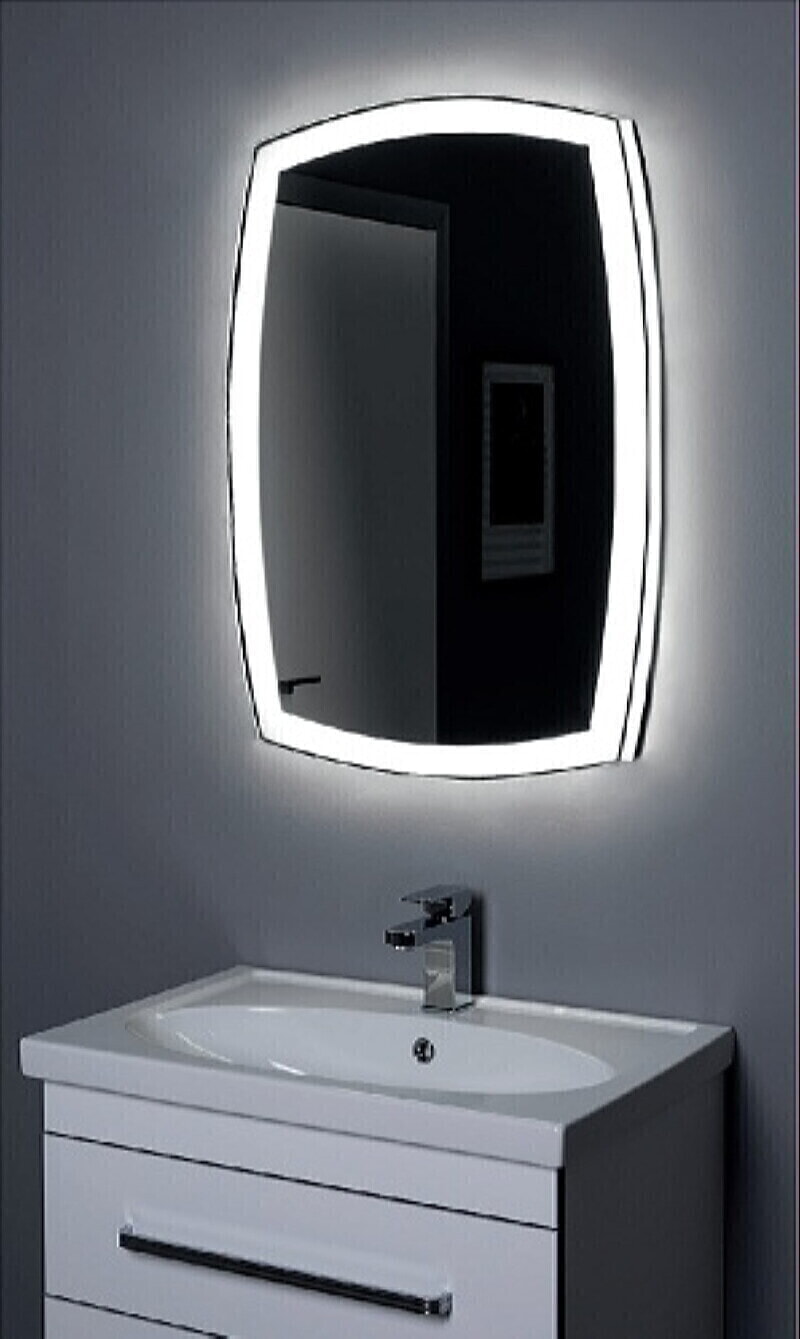 AQUANET Зеркало Тоскана 9085 с LED подсветкой, 900х850x32 мм, инфракрасный выключатель (196666)