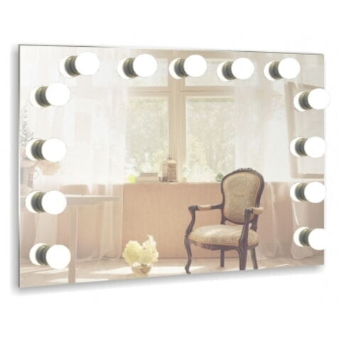 Акварель (зеркала) Зеркало Антураж 900х700 (на 13 ламп), без лампочек подсветки