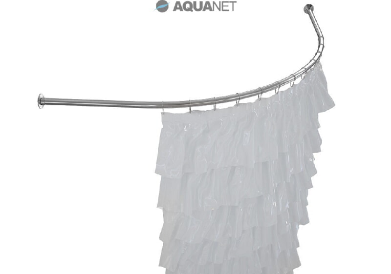 AQUANET Карниз для ванн, дуга из нержавеющей стали (Capri 170*110)