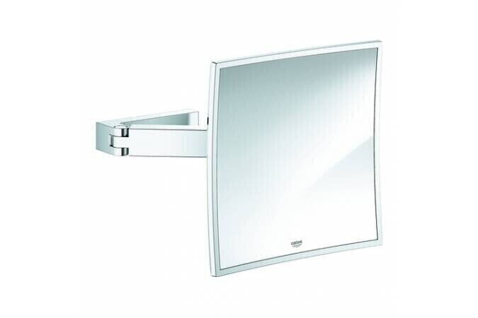 GROHE Selection Cube 40808000 Зеркало косметическое, стекло/металл, настенный монтаж