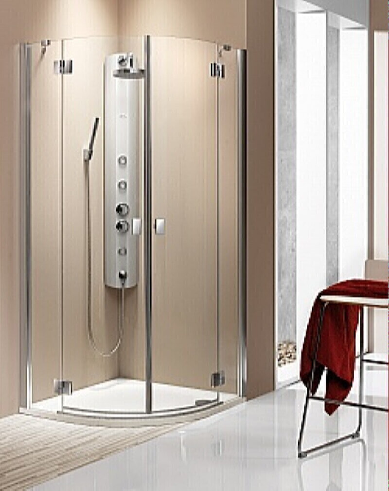 Radaway Essenza PDD Полукруглый душ. угол с двустворчатой распашной дверью и узкими боковыми стенкам