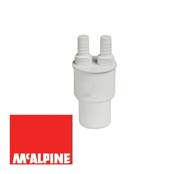 McALPINE Адаптер для подключ.слива с 2-мя прямыми отводами (14мм/1/2" х 50/40) WFH-CON4050						