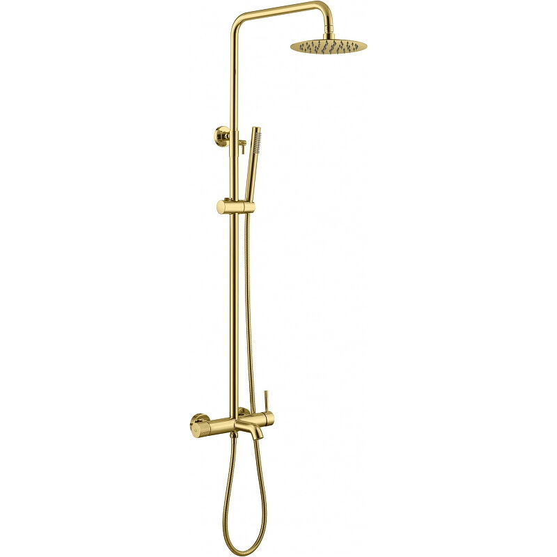 Boheme Душевой гарнитур со смесителем, верхним и ручным душем, золото UNO 468-G 