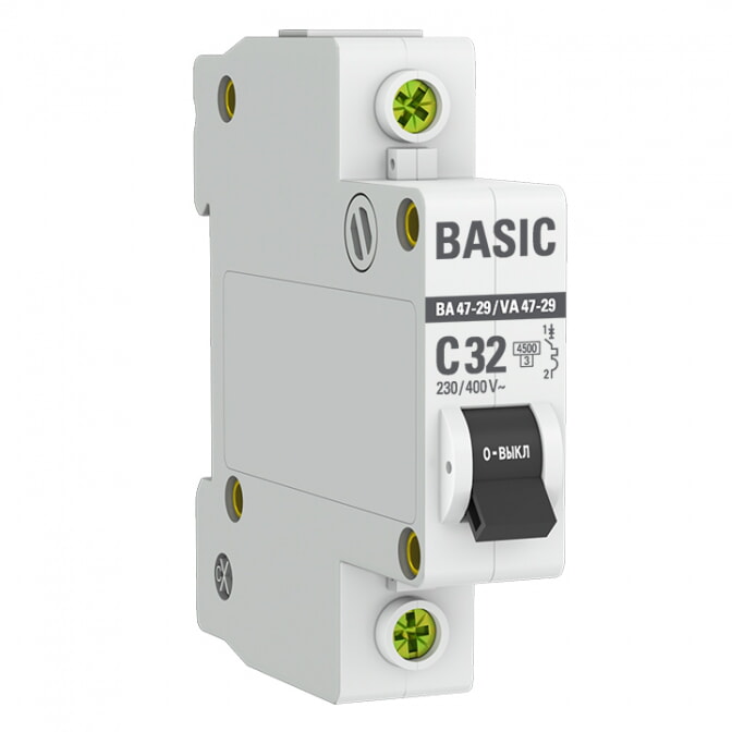 EKF Автоматический выключатель 1P 32А (C) 4,5кА ВА 47-29 Basic