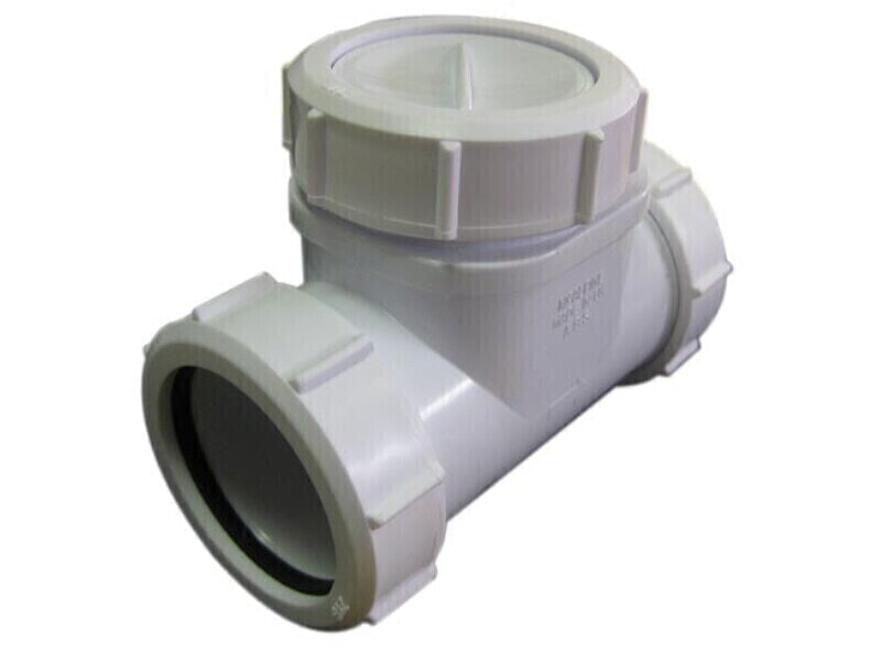 McALPINE Обратный клапан 50 канализационный белый  Z 2850-NRV