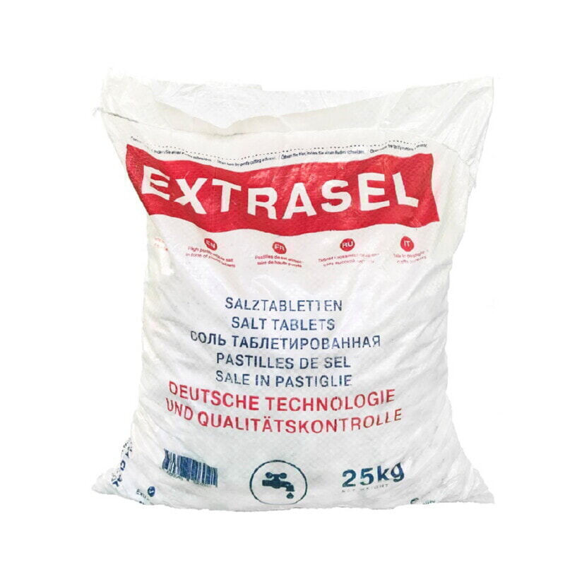 EXTRASEL Соль таблетированная для хим. водоочистки (25кг) EXTRASEL (содержание NaCl до 99.9%)