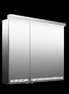 VERONA EDGE 90 шкаф-зеркало, алюминий, 3-х зонная LED-подсветка, сенсорный диммер, розетка (VK611)