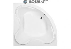 Угловая ванна AQUANET ARONA Ванна акриловая 150*150 со сливом-переливом, панелью фронтальной и каркасом