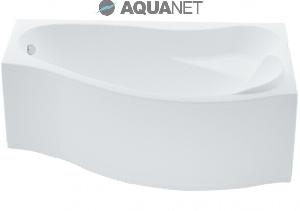 Угловая ванна AQUANET Ванна акриловая PALMA 170*90/60  со сливом переливом, панелью фронтальной и каркасом
