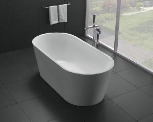 BelBagno BB71-1600 Отдельностоящая, овальная акриловая ванна в комплекте со сливом-переливом цвета хром. 1600x750x600