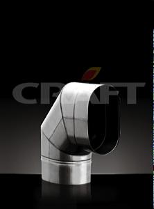 CRAFT Колено 90° (бол.) Ф 120х240 (316/0,5 мм ,матовая)