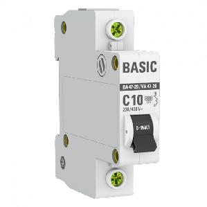 EKF Автоматический выключатель 1P 10А (C) 4,5кА ВА 47-29 Basic