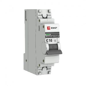 EKF Автоматический выключатель 1P 10А (C) 4,5kA ВА 47-63 PROxima