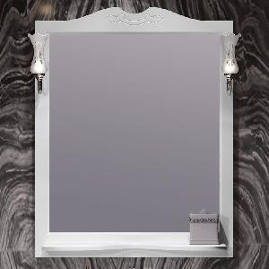 Opadiris Зеркало Брунелла 80, цвет 9003 (белый матовый) со светильниками (уценен)